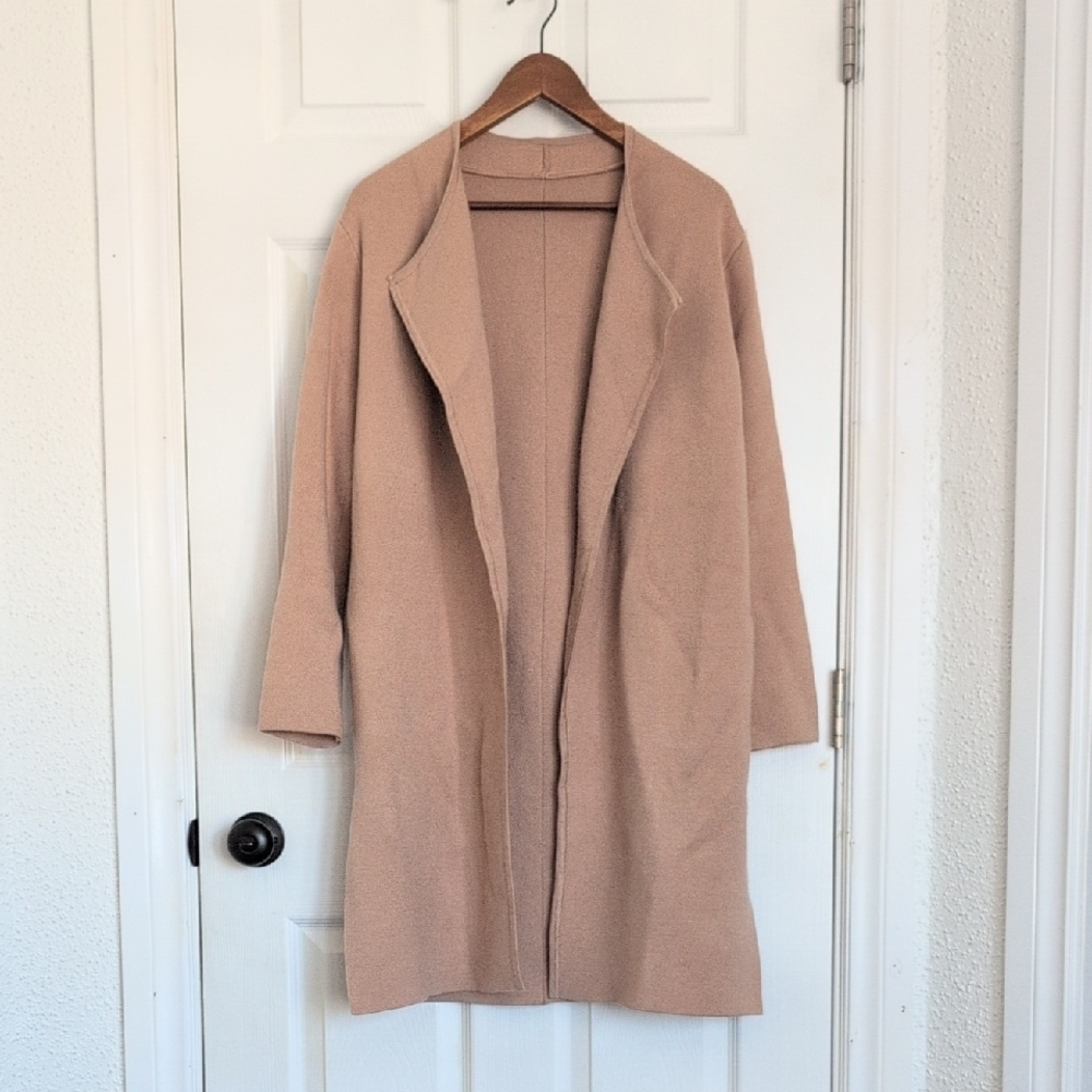 Chicwish Open-Front Knit Cardigan - Beige